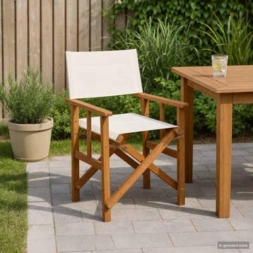 vidaXL Regisseursstoel massief acaciahout, Verzenden, Nieuw, Hout
