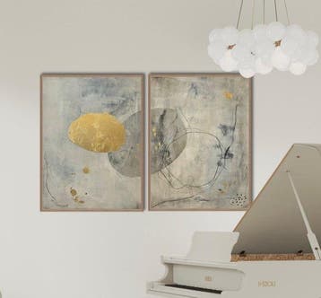 Stefanie Raus - Diptychon Golden Silence XXL