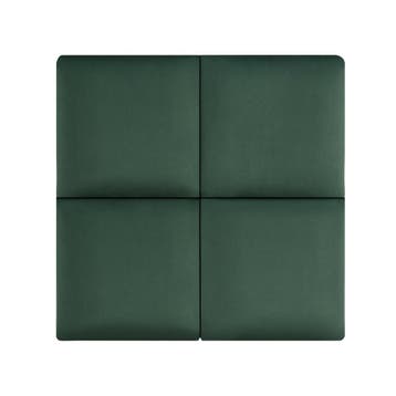 Gestoffeerde wandpanelen Carpino set van 4 fluweel 30x30 cm, Verzenden, Nieuw