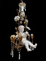 Kroonluchter - artistiek met zes lampen, met putto en