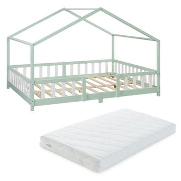 Kinderbed Treviolo met uitvalbeveiliging en matras 120x200 m, Verzenden, Nieuw