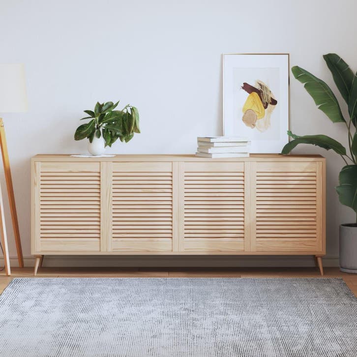 vidaXL Kastdeuren met lamellen 4 st 61,5x49,4 cm massief, Huis en Inrichting, Kasten | Overige, Nieuw, Verzenden