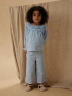 Meisjes wide leg broek Tessie broderie lichtblauw Lil 122, Kinderen en Baby's, Kinderkleding | Maat 122, Ophalen of Verzenden