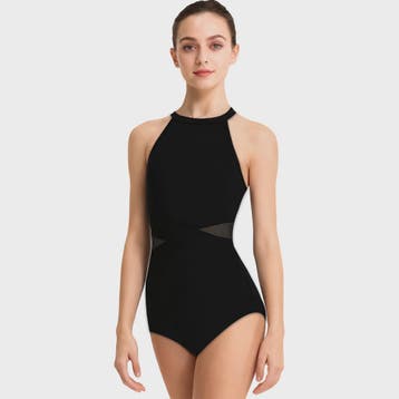 Dames Danspakje met Halternek, Mesh Details en Asymmetrische, Verzenden, Nieuw