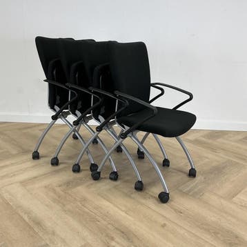 complete set van 4 stuks Haworth comforto X99, Huis en Inrichting, Stoelen, Ophalen of Verzenden, Gebruikt, Stof
