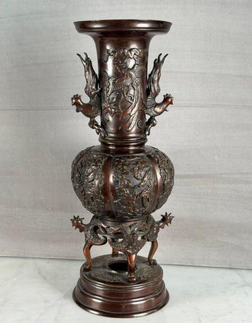 Vaas - Brons - Japan - Meiji periode (1868-1912) - Bronzen