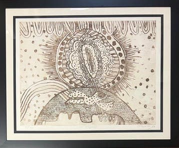 Corneille (1922-2010) - Lithographie ancienne encadrée : La