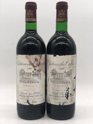 2 x 75cl Chateau des Tuquets Bordeaux 1985 (rood), Ophalen of Verzenden, Nieuw, Frankrijk, Rode wijn