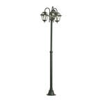 Klassieke buiten lantaarn donker groen 235cm 3-lichts IP44, Verzenden, Nieuw, Aluminium