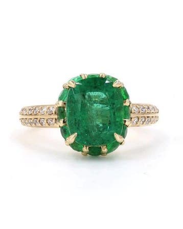 Zonder minimumprijs - Statement ring - 14 karaat Geel goud -