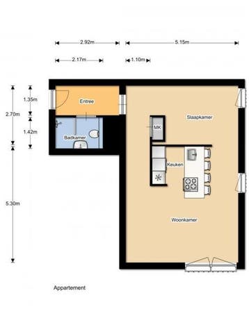 Te Huur 2 Kamer Appartement Teakhout In Zaandam, Direct bij eigenaar, Noord-Holland, Zaandam, Appartement