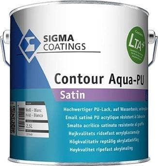 Sigma (S2U) Contour Aqua -PU Satin - 2,5 ltr - Wit, Verzenden, Nieuw
