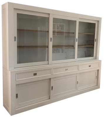 Buffetkast wit - eiken schappen Heerlen 300cm, Ophalen of Verzenden, Nieuw