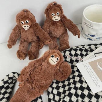 Schattige Aap Pluche Hanger - Gorilla Knuffel voor Rugzak &