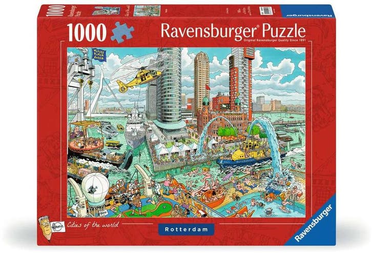 Fleroux - Rotterdam Puzzel (1000 stukjes) | Ravensburger -, Hobby en Vrije tijd, Denksport en Puzzels, Nieuw, Verzenden