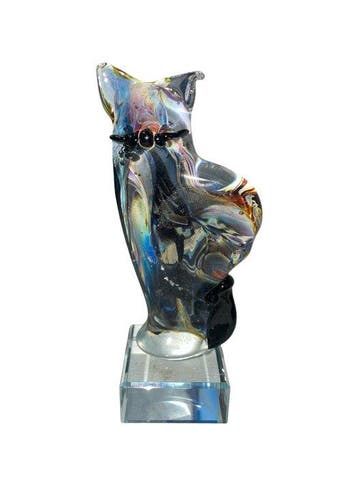 sculptuur, Cats - 12 cm - Glas