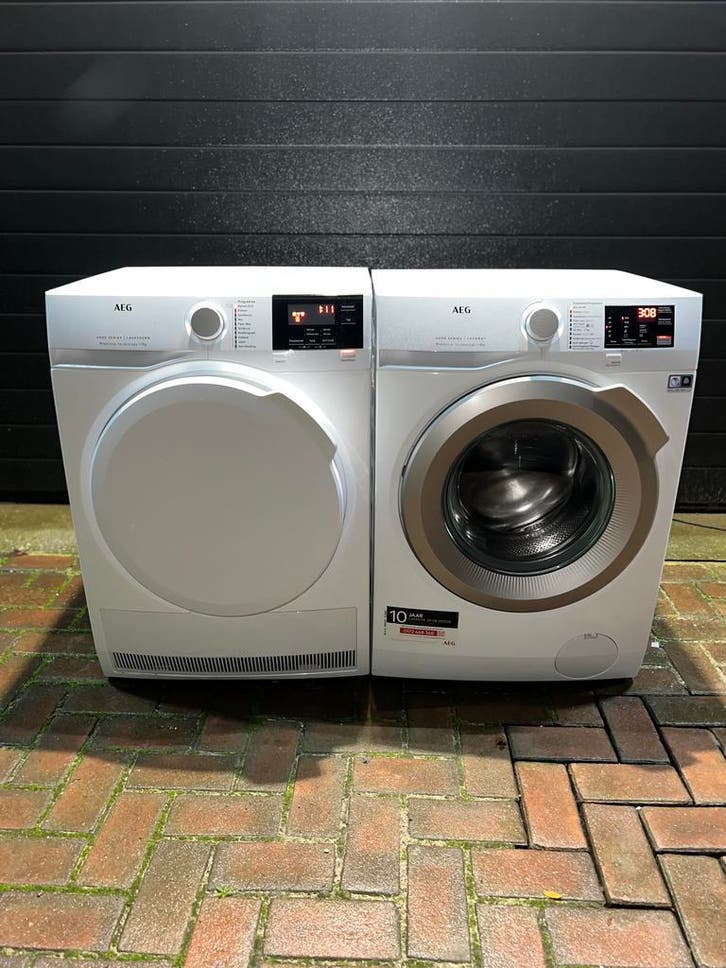 KORTING! AEG 8KG WASMACHINE AEG 8KG Warmtepompdroger!, Witgoed en Apparatuur, Wasmachines, Minder dan 85 cm, 1200 tot 1600 toeren
