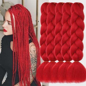 5x Jumbo Braiding Hair Extensions - 24 Inch Synthetisch Vlec, Verzenden, Nieuw