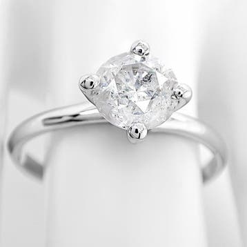 Zonder minimumprijs - Ring - 14 karaat Witgoud - 1.02ct. tw., Nieuw