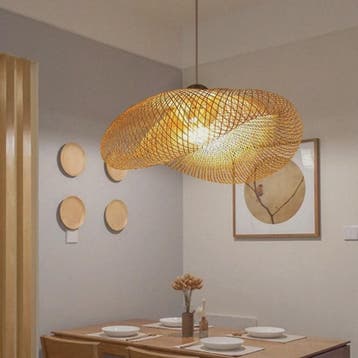 Handgemaakte Bamboe Woven Hanglamp - Vintage Stijl voor Woon, Verzenden, Nieuw