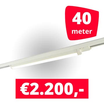 20x LED Railverlichting TL Linear 120 cm White spots + 40M, Ophalen of Verzenden