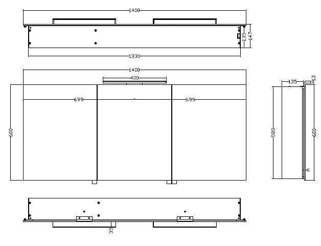 Wiesbaden Luxe spiegelkast +Led verlichting 140x60x14cm, Huis en Inrichting, Woonaccessoires | Spiegels, Ophalen of Verzenden