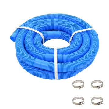 vidaXL Zwembadslang met klemmen 38 mm 6 m blauw, Tuin en Terras, Verzenden, Nieuw