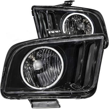 ANZO 2005-2009 Ford Mustang Crystal Headlights w/ Halo Black, Ophalen of Verzenden, Nieuw