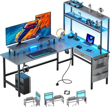 Gaming bureau - Gaming desk - Gaming tafel - 170x100 cm - Gr, Verzenden, Zo goed als nieuw