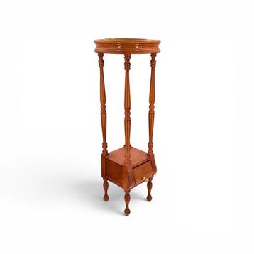 Asbak - Con Cajón - Hout, Messing - Alto - 70 cm