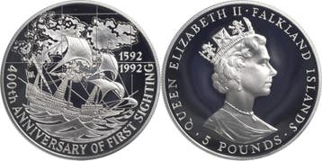 5 Pounds 1992 Falkland-inseln, Verzenden