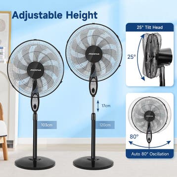 Ventilator staand - Statiefventilator - Staande ventilator -, Verzenden, Zo goed als nieuw