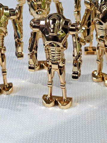 Lego Minifiguur - 10x Lego custom minifigure chrome gold !, Nieuw