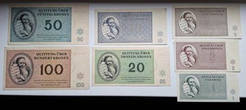 Tsjecho-Slowakije. - 7 Banknotes - 1943 - Theresienstadt