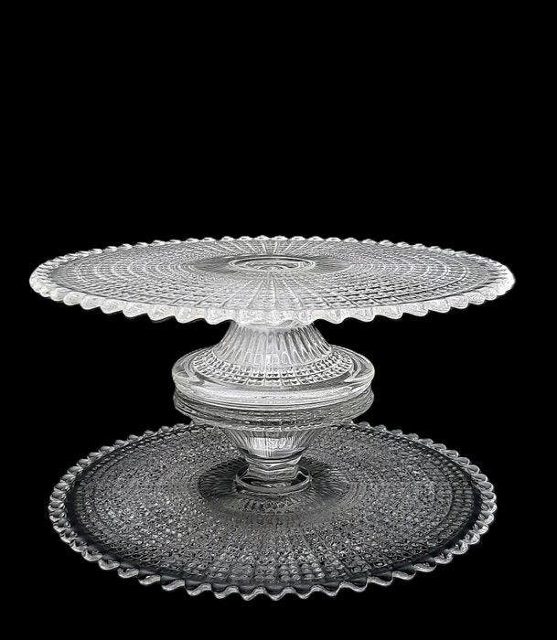 Val Saint Lambert - Charles Graffart Art Deco taartschotel, Antiek en Kunst, Kunst | Designobjecten