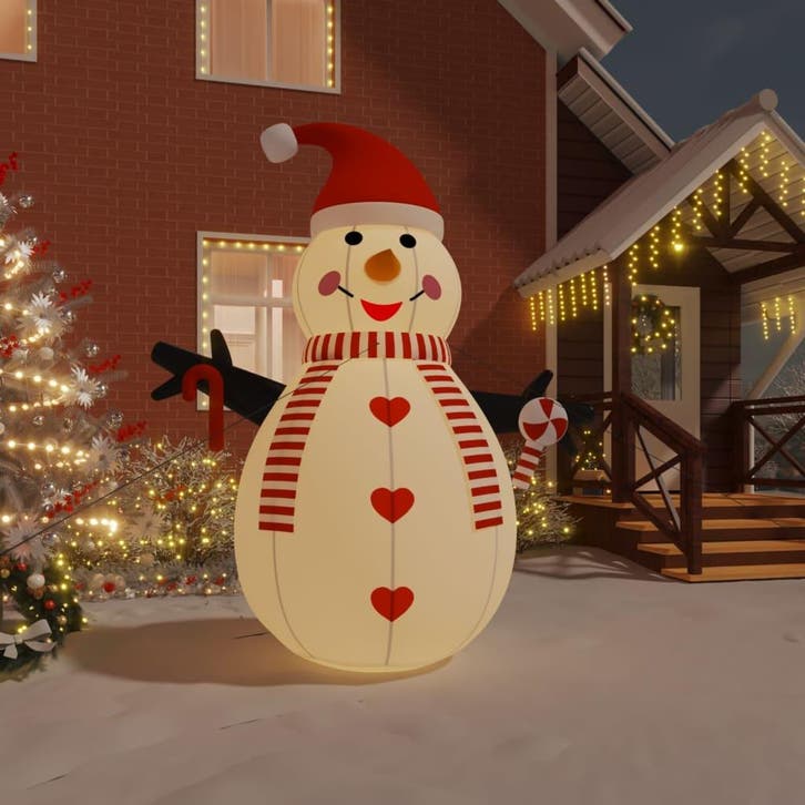 vidaXL Sneeuwpop opblaasbaar met LEDs 300 cm, Diversen, Kerst, Nieuw, Verzenden