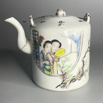 Theepot - Beenderporselein - qianjiangcai theepot