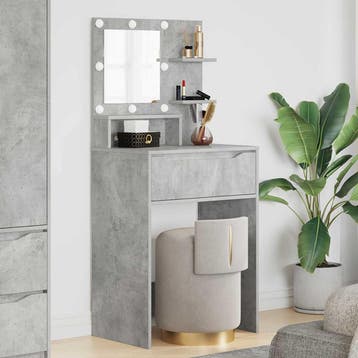 vidaXL Slaapkamer Kaptafels Beton Grijs 80 x 39,6 x 135 cm, Verzenden, Nieuw