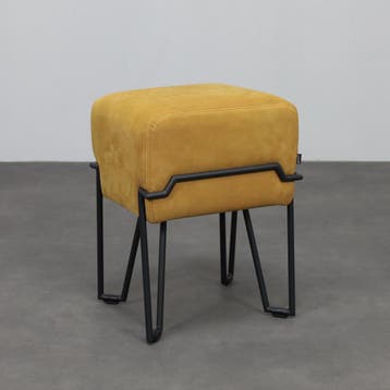 Puik Design Low Stool Bokk In Leather By Ka-lai Chan For, Ophalen of Verzenden, Zo goed als nieuw