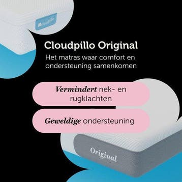 2dekans | Cloudpillo Original Matras - 90x210  - Adaptive, Ophalen of Verzenden, Zo goed als nieuw, Wit