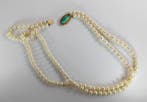 Halsketting - 18 karaat Geel goud Parel - Turquoise, Nieuw