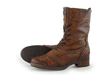 Mustang Veterboots in maat 45 Cognac, Overige kleuren, Verzenden, Overige typen, Zo goed als nieuw