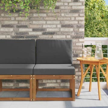 vidaXL Buiten Midden Sofa Massief Acaciahout Naturel, Verzenden, Nieuw
