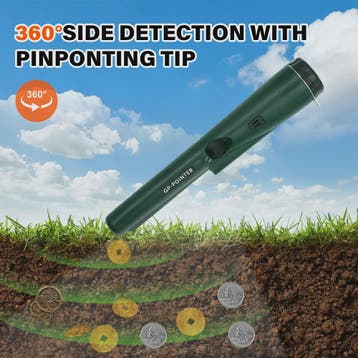 Draagbare Metaaldetector Pinpointer - Waterdicht, 360° Scann, Verzenden, Nieuw