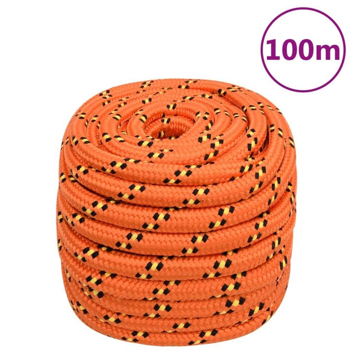 vidaXL Boot touw 20 mm 100 m polypropyleen oranje, Doe-het-zelf en Verbouw, IJzerwaren en Bevestigingsmiddelen, Nieuw, Verzenden