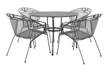 Royal Garden Elegance ronde stapelbare tuinset strekmetaal, Tuin en Terras, Verzenden, Nieuw, Overige materialen, Tuinset