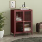 Sideboard Säkylä dressoir 84x64x35 cm Bordeaux rood [en.casa, Huis en Inrichting, Verzenden, Nieuw