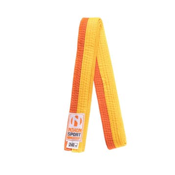 Tweekleurige Judoband Nihon | Geel / Oranje (Maat: 260), Verzenden, Nieuw, Judo, Vechtsportmateriaal