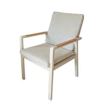 Lola dining tuinstoel aluminium latte - soft grey, Tuin en Terras, Ophalen of Verzenden, Nieuw