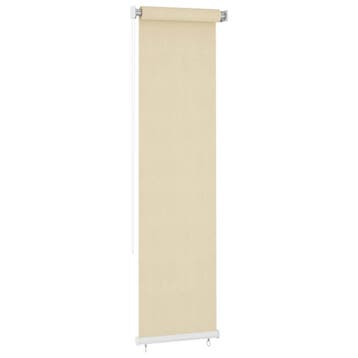 vidaXL Rolgordijn voor buiten 65(B)x230(H) cm HDPE, Verzenden, Nieuw, Crème